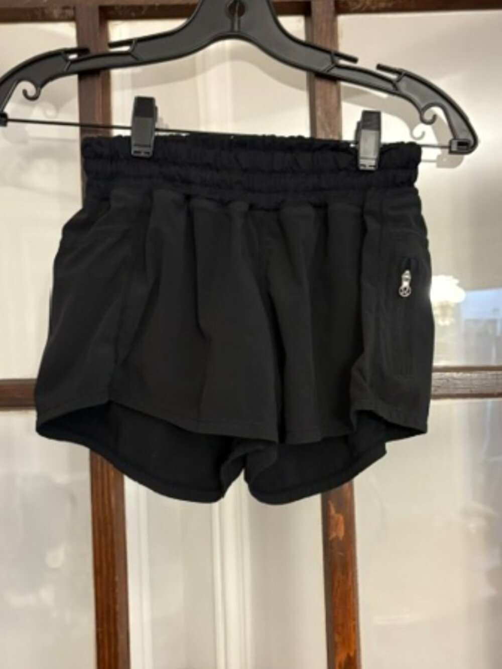 Lululemon Tracker Short V in Black, Size 4